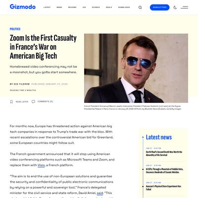 Zoom Is the First Casualty in France's War on American Big Tech