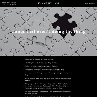 things that aren't doing the thing
