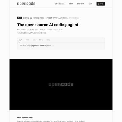 OpenCode | The open source AI coding agent