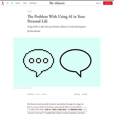 The Problem With Using AI in Your Personal Life