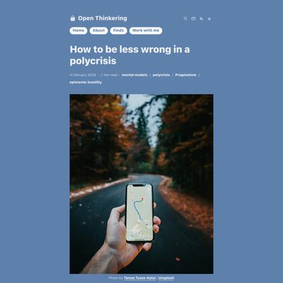 How to be less wrong in a polycrisis