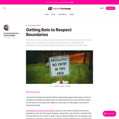 Getting Bots to Respect Boundaries