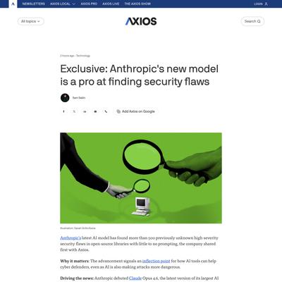 Anthropic's Claude Opus 4.6 uncovers 500 zero-day flaws in open-source code