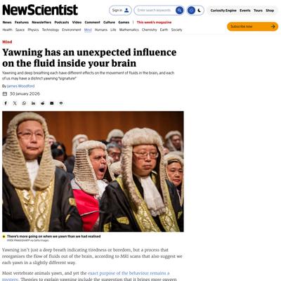 Yawning has an unexpected influence on the fluid inside your brain | New Scientist