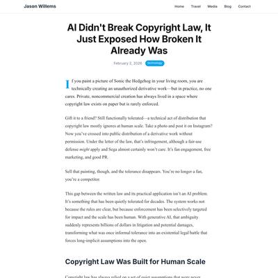 AI Didn't Break Copyright Law, It Just Exposed How Broken It Already Was | Jason Willems