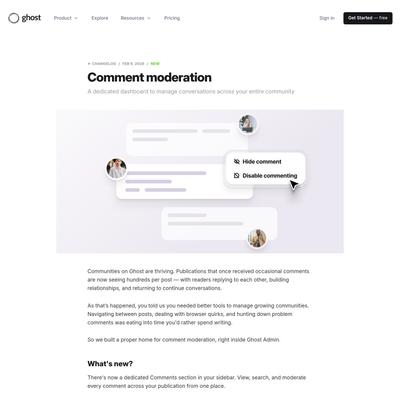 Comment moderation