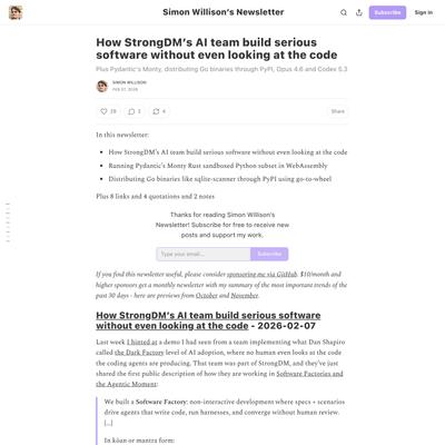 How StrongDM’s AI team build serious software without even looking at the code