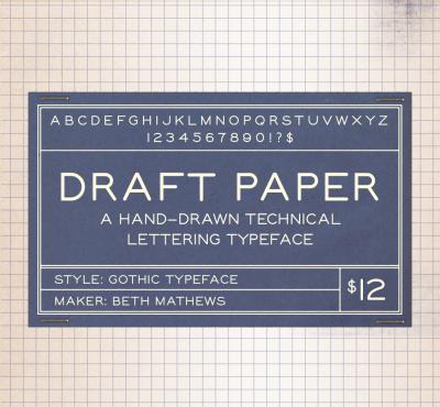 Beth Mathews Design — Draft Paper Typeface