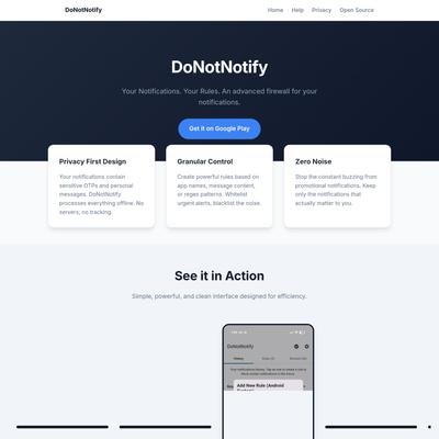 DoNotNotify — Regain Your Focus