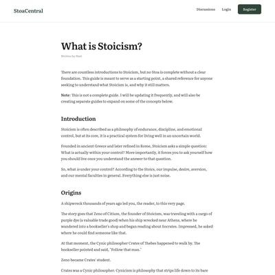 What is Stoicism?