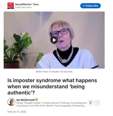 Is imposter syndrome what happens when we misunderstand ‘being authentic’?