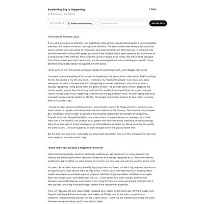 Something Big Is Happening — matt shumer