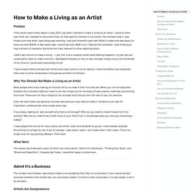 How to Make a Living as an Artist