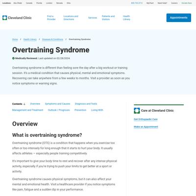 Overtraining Syndrome: Symptoms, Causes & Treatment Options