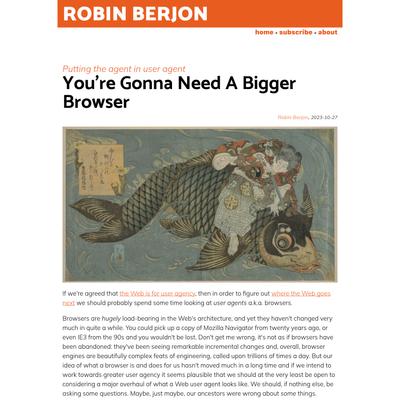 You’re Gonna Need A Bigger Browser