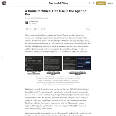 A Guide to Which AI to Use in the Agentic Era