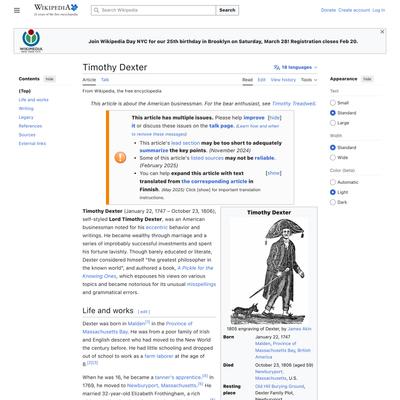 Timothy Dexter - Wikipedia