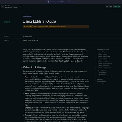 576 - Using LLMs at Oxide / RFD / Oxide