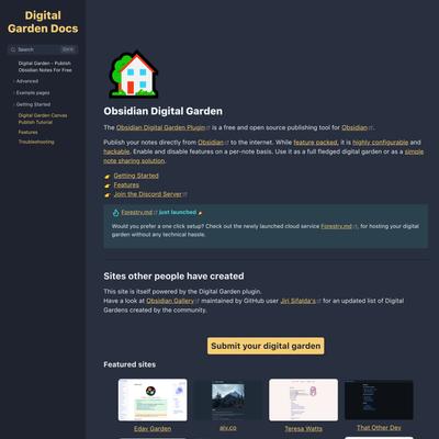 Digital Garden - Publish Obsidian Notes For Free