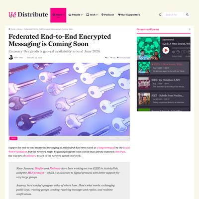 Federated End-to-End Encrypted Messaging is Coming Soon - We Distribute
