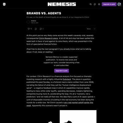 BRANDS VS. AGENTS - Nemesis Memos