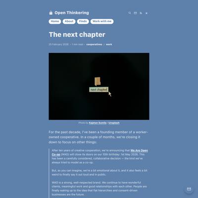The next chapter