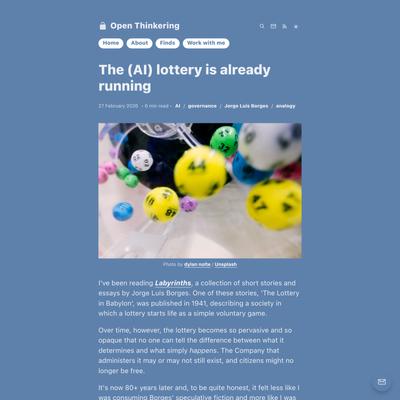 The (AI) lottery is already running
