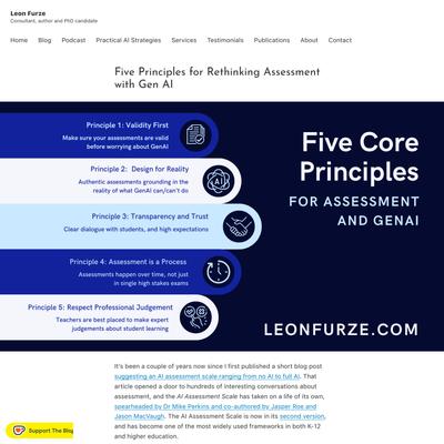 Five Principles for Rethinking Assessment with Gen AI – Leon Furze