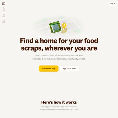 Peels: Find a home for your food scraps, wherever you are.
