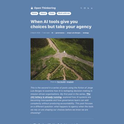 When AI tools give you choices but take your agency