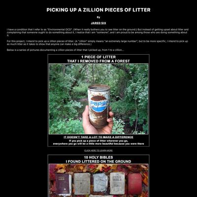 Picking Up A Zillion Pieces Of Litter