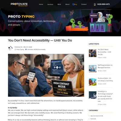 You Don’t Need Accessibility — Until You Do