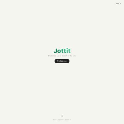The fastest way to publish on the web