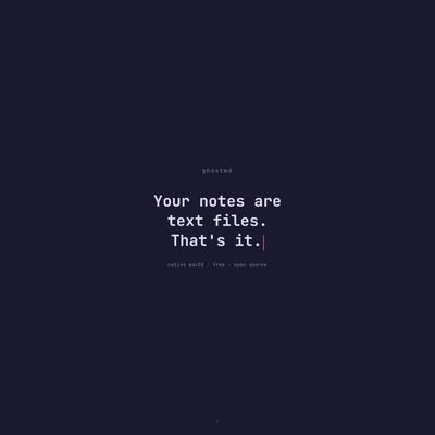 ghostmd — your notes are text files