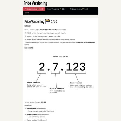 Pride Versioning 🏳️‍🌈 0.3.0