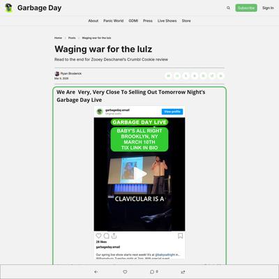 Waging war for the lulz