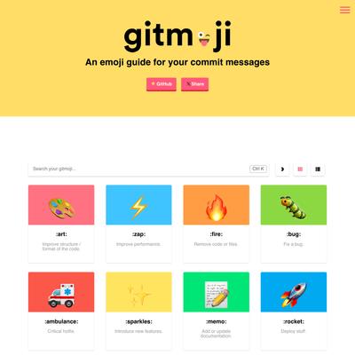gitmoji | An emoji guide for your commit messages