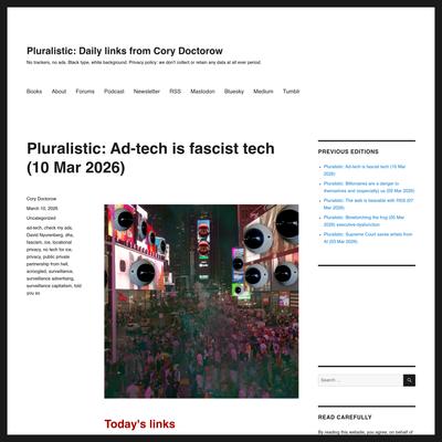 Pluralistic: Ad-tech is fascist tech (10 Mar 2026) – Pluralistic: Daily links from Cory Doctorow