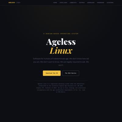 Ageless Linux — Software for Humans of Indeterminate Age