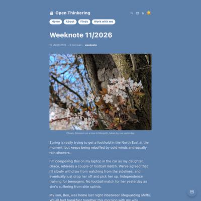 Weeknote 11/2026