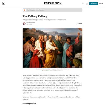 The Fallacy Fallacy - by Maarten Boudry - Persuasion
