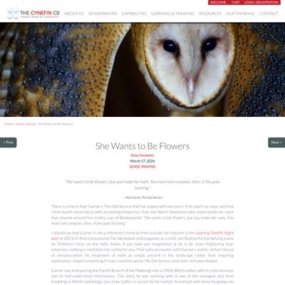 She Wants to Be Flowers - The Cynefin Co