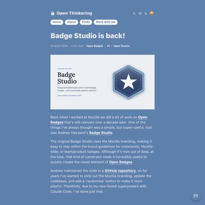 Badge Studio is back!