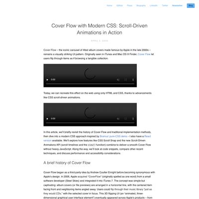 AddyOsmani.com - Cover Flow with Modern CSS: Scroll-Driven Animations in Action