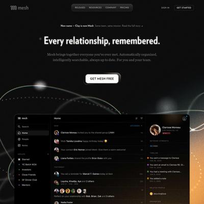 Mesh - Be more thoughtful with the people in your network.