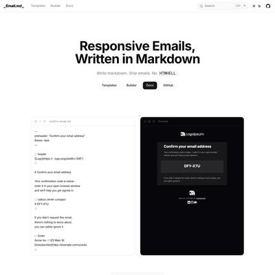 Email.md - Responsive Emails, Written in Markdown