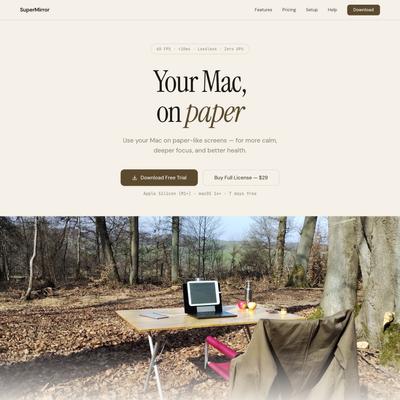 SuperMirror — Your Mac, on paper