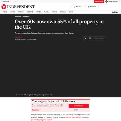 Over-60s now own 55% of all property in the UK | The Independent