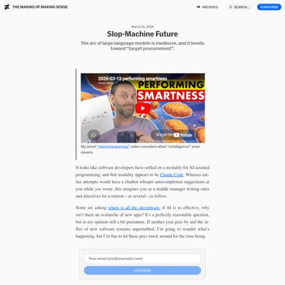 Slop-Machine Future • Buttondown