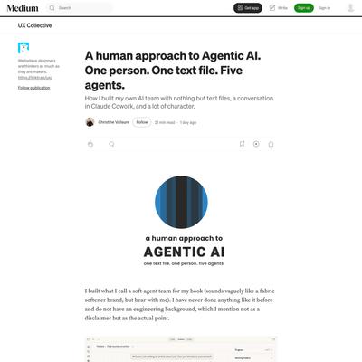 A human approach to Agentic AI. One person. One text file. Five agents.